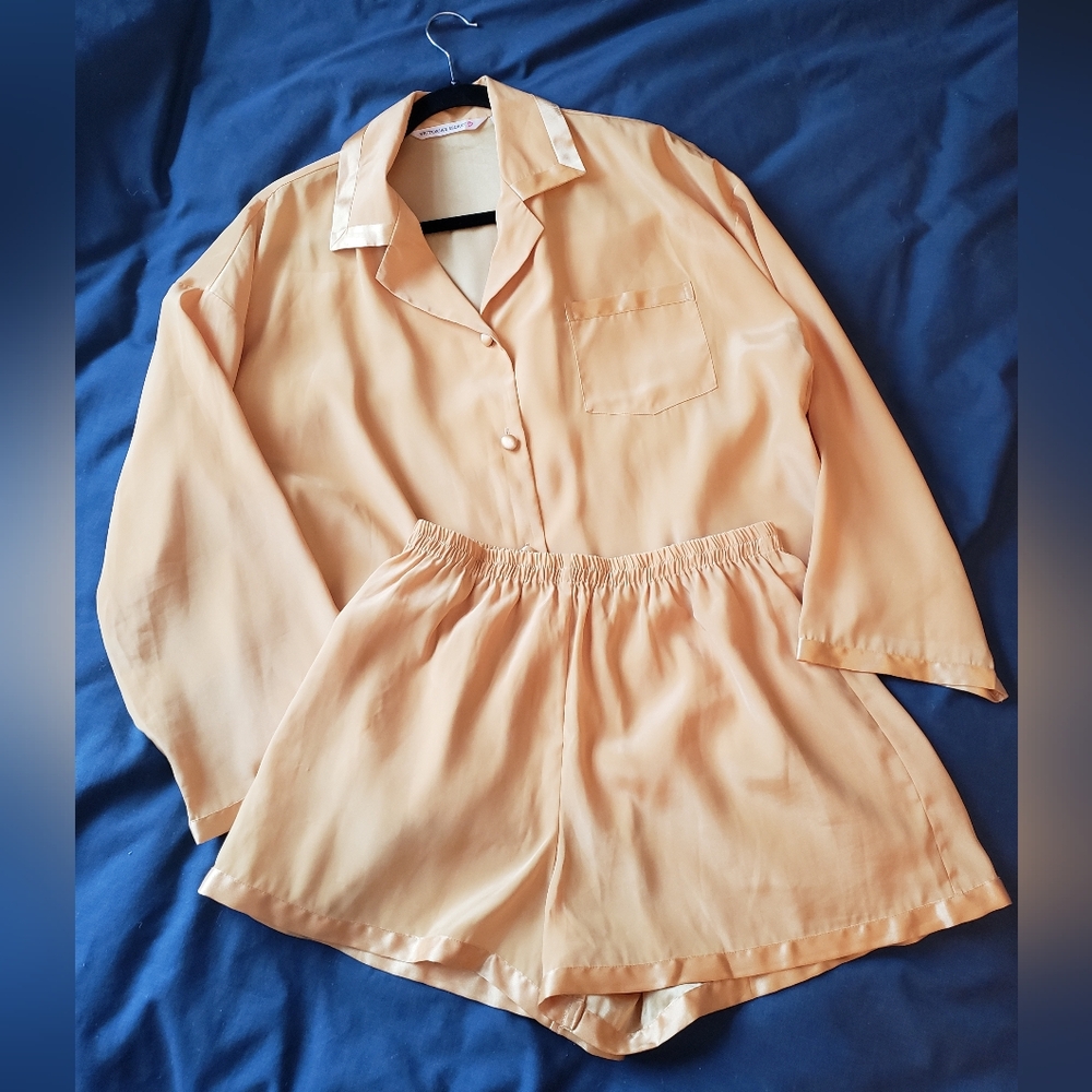 Victoria's Secret Yellow Satin Pajama Set